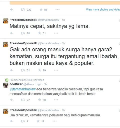 Yang Meninggal Olga, Kenapa Tagar #RIPFarhatAbbas Jadi TT?